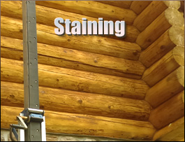  Fairfield, North Carolina Log Home Staining